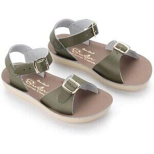 Salt Water Sandals Little Girl Size 9 Hoy Shoe Surfer Patent Olive NEW